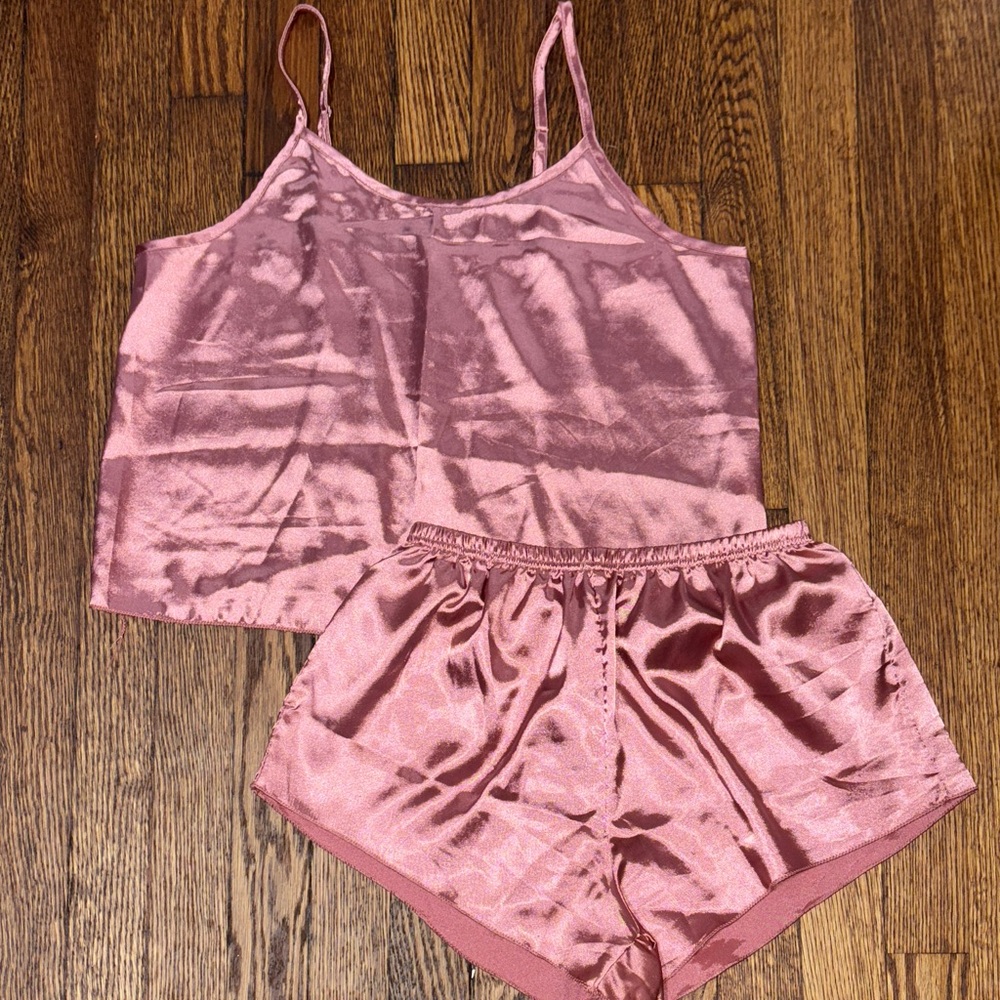 Silky Pink Sleepwear Set